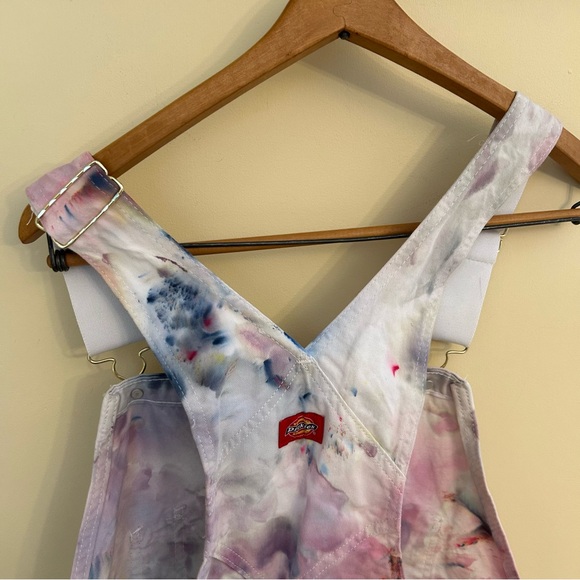 Dickies Tie Dye Denim Straight Leg Overalls - Picture 6 of 10